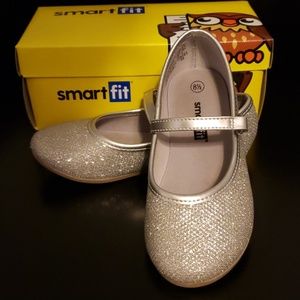 Toddler 8.5 Smart Fit Silver Mary Jane's